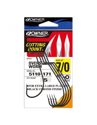 Owner Oversized Worm Hooks - Model 5110